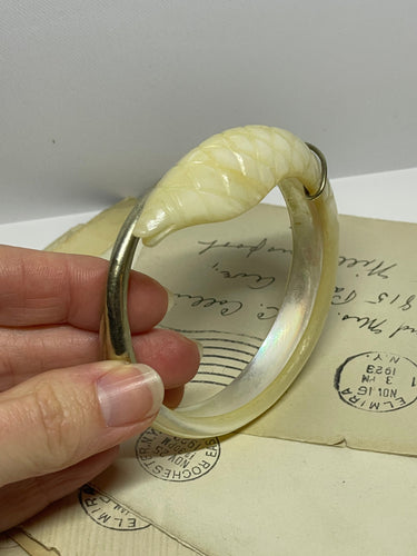 Mother of Pearl Sterling Snake Bracelet Bloomers and Frocks